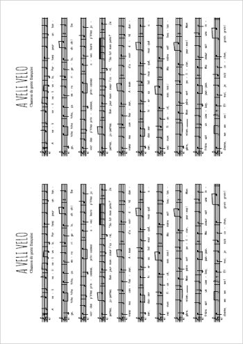 A veli velo Partition gratuite